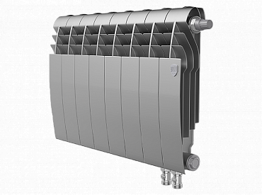Радиатор с нижним подключением Royal Thermo BiLiner 350 /Silver Satin VR - 8 секций