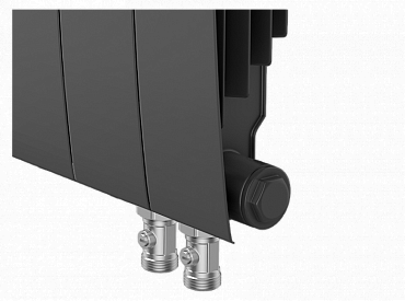 Радиатор с нижним подключением Royal Thermo BiLiner 500 /Noir Sable VR - 10 секций
